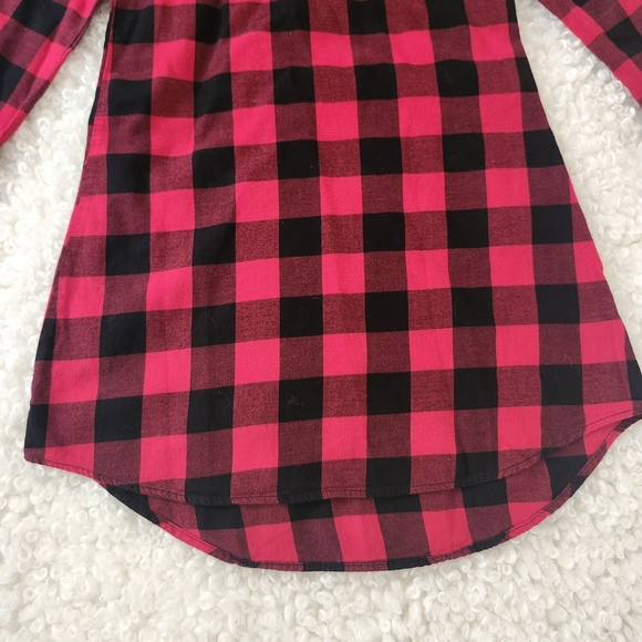 The Children's Place Winter Red & Black Kid Plaid Ruffle Dress Sz 10-12 Holidays - Picture 5 of 8
